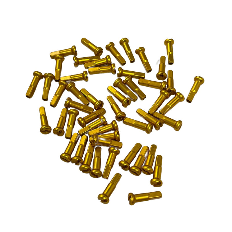 NIPPLES PRIMO ALUMINIO 16MM 50 PIEZAS ORO