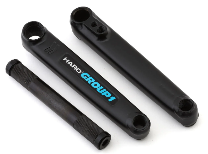 PALANCAS CRANKS BMX HARO LINEAGE GROUP 1 165MM NEGRO